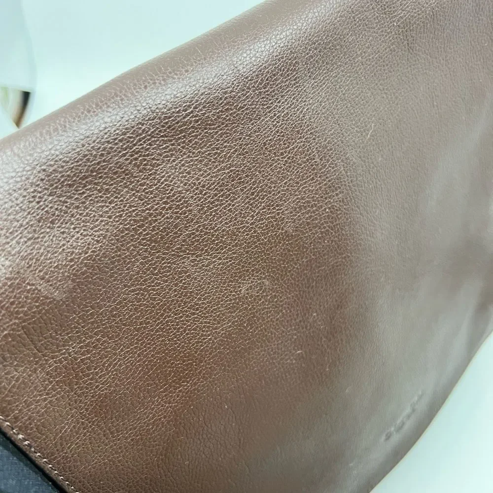 Coach Unisex Charles Brown Leather Crossbody Messenger Bag F72362